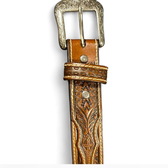 Cody James Toddler Brown Leather Belt with Silver Buckle - Picture 1 of 8